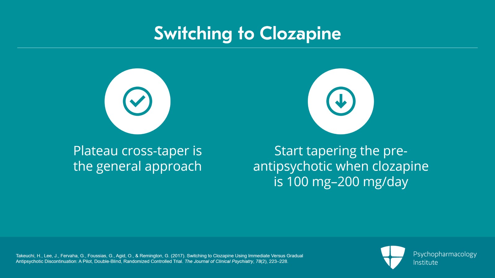 Important Considerations for Switching to Clozapine Slide 14 of 24