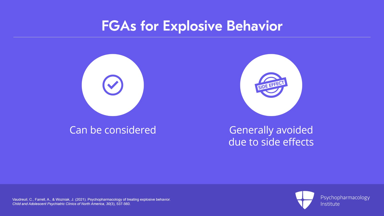 First- and Second-Generation Antipsychotics for Managing Explosive Behavior Slide 9 of 12