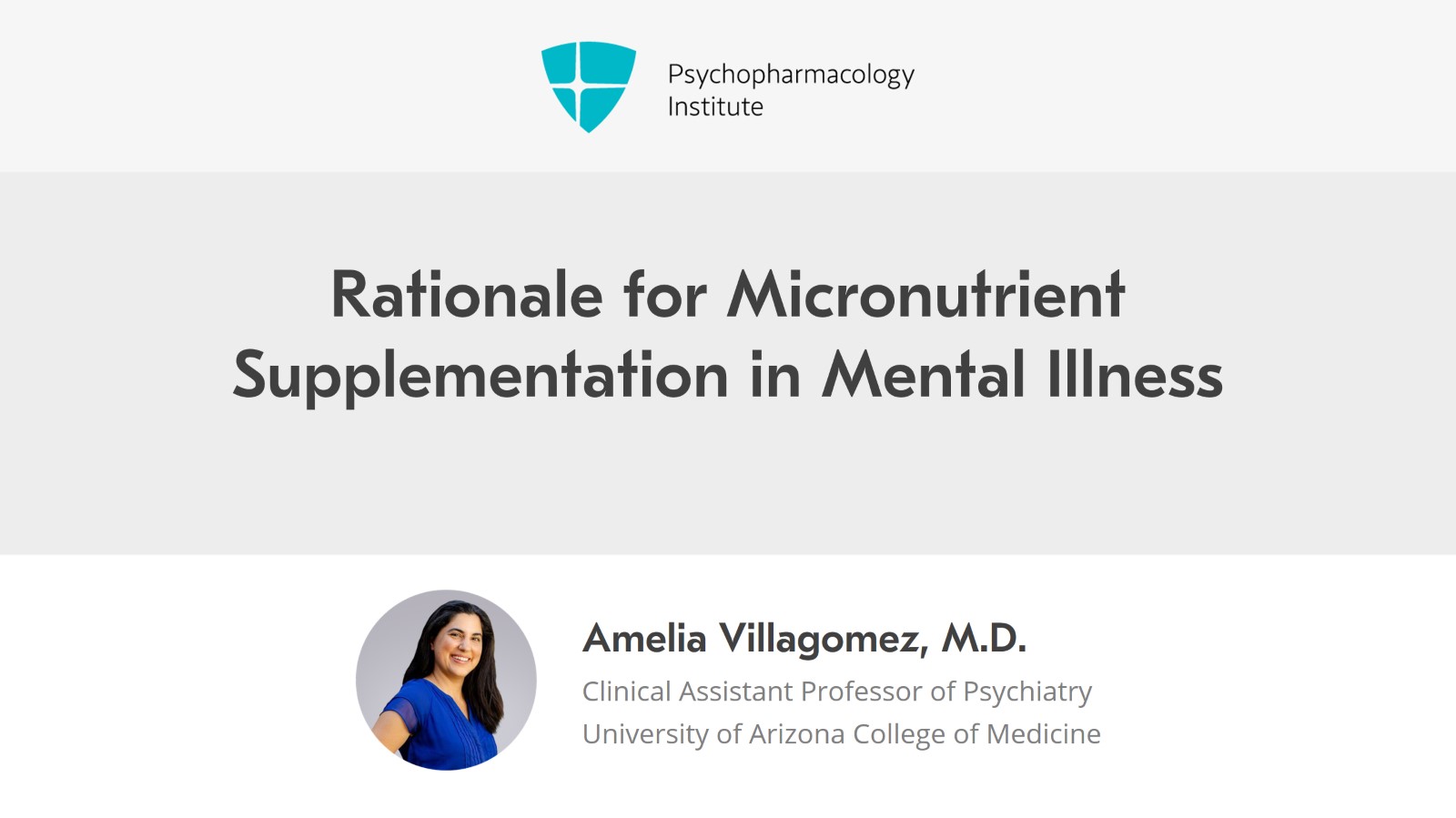 Rationale for Micronutrient Supplementation in Mental Illness Slide 1 of 18