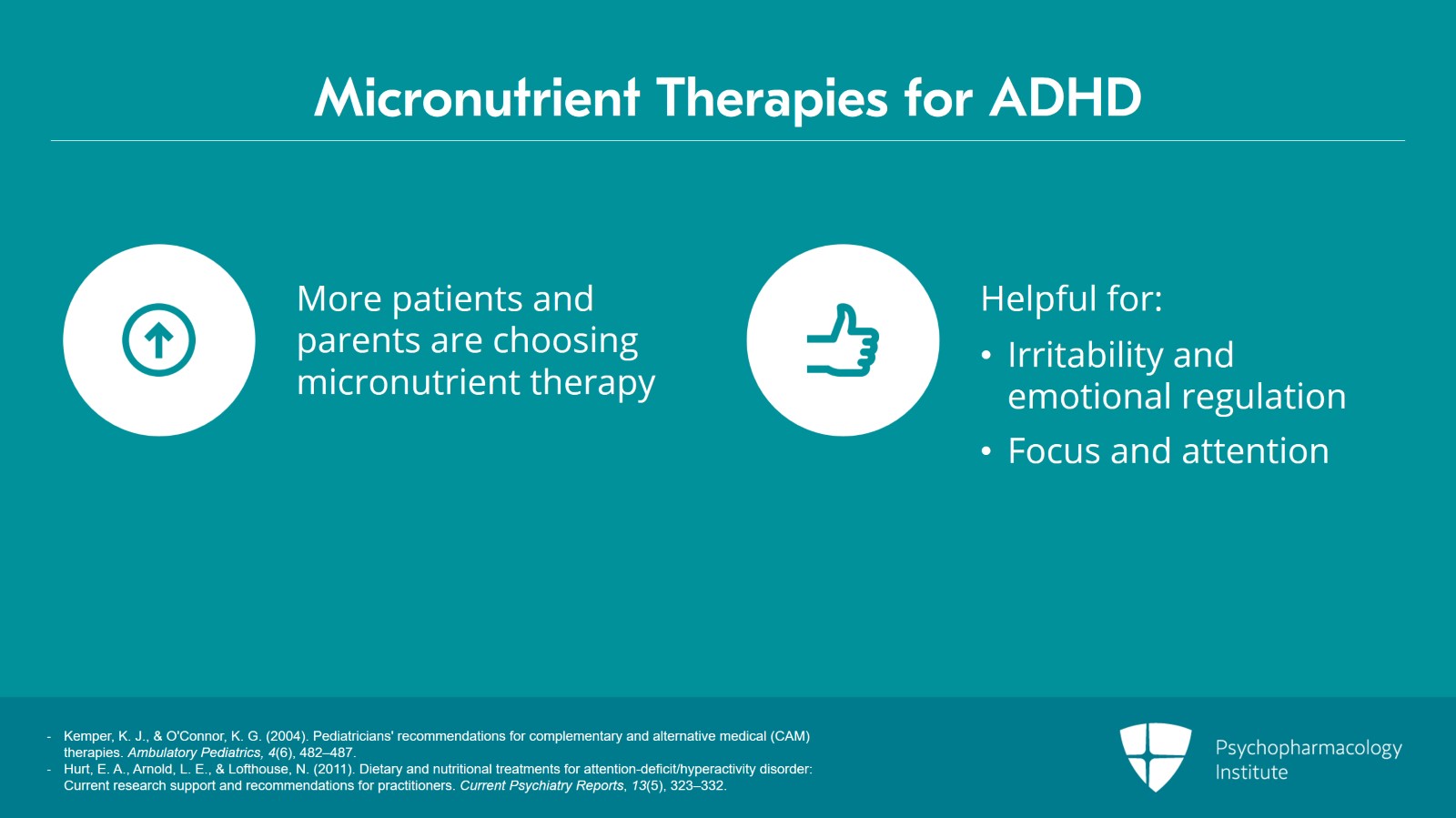 An Overview of Standard Treatment vs CAM for ADHD Slide 7 of 11