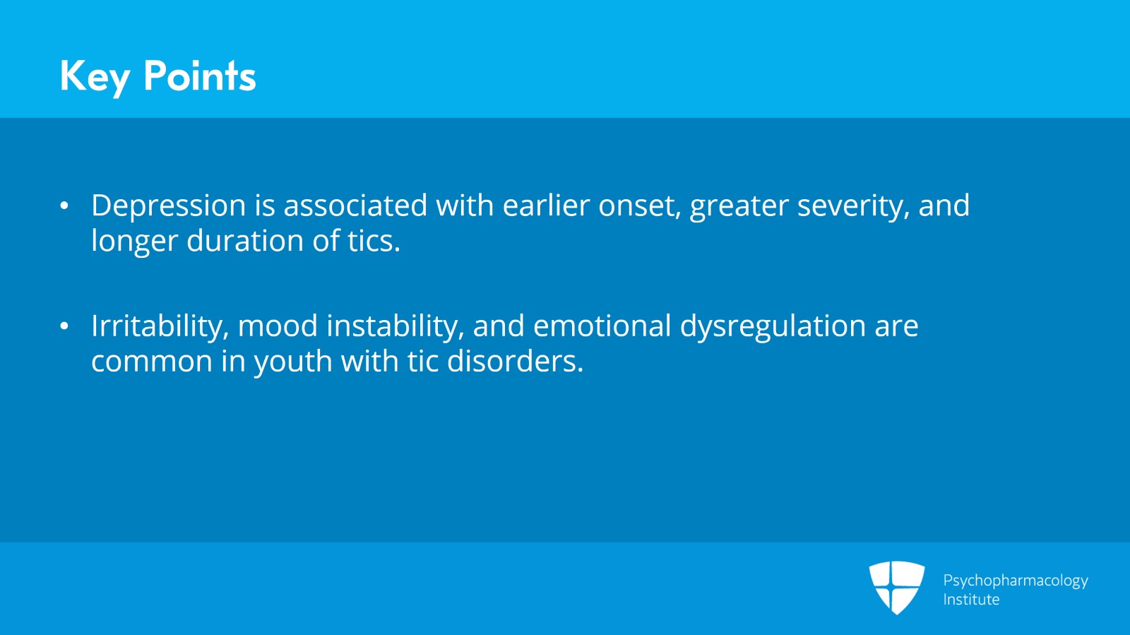Tic Disorders and Psychiatric Comorbidities Slide 24 of 25