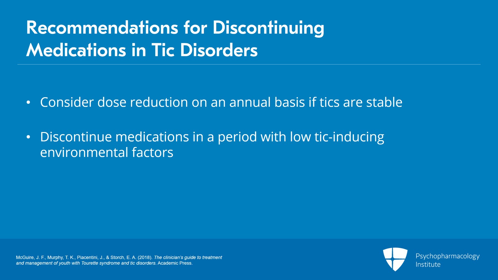 Treatment Optimization for Tic Disorders Slide 20 of 28