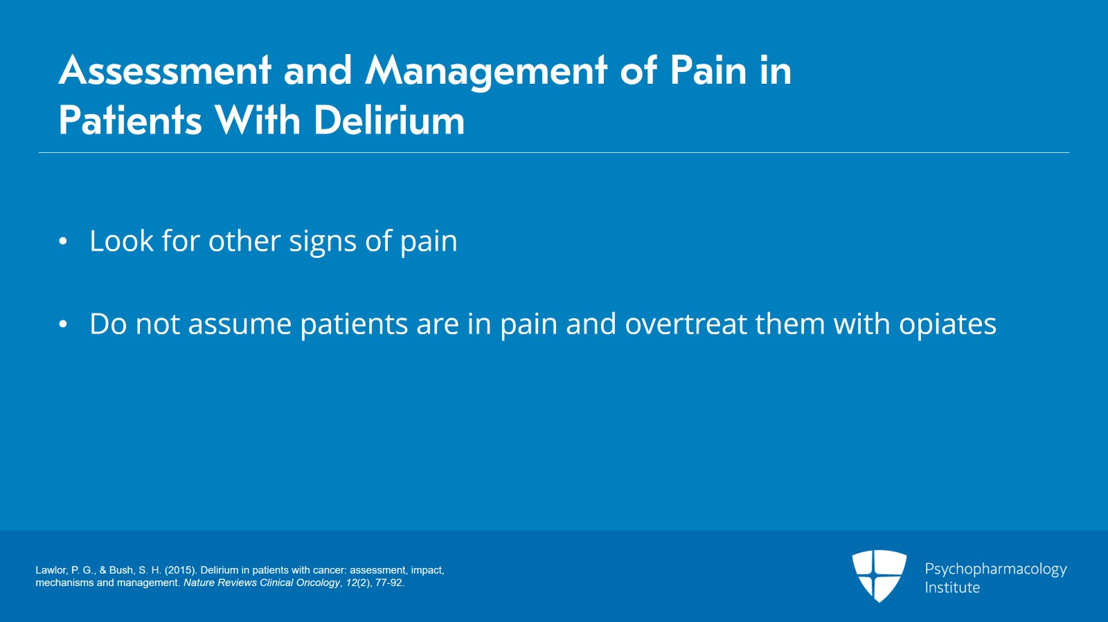 Management of Delirium in Patients With Cancer Slide 5 of 18