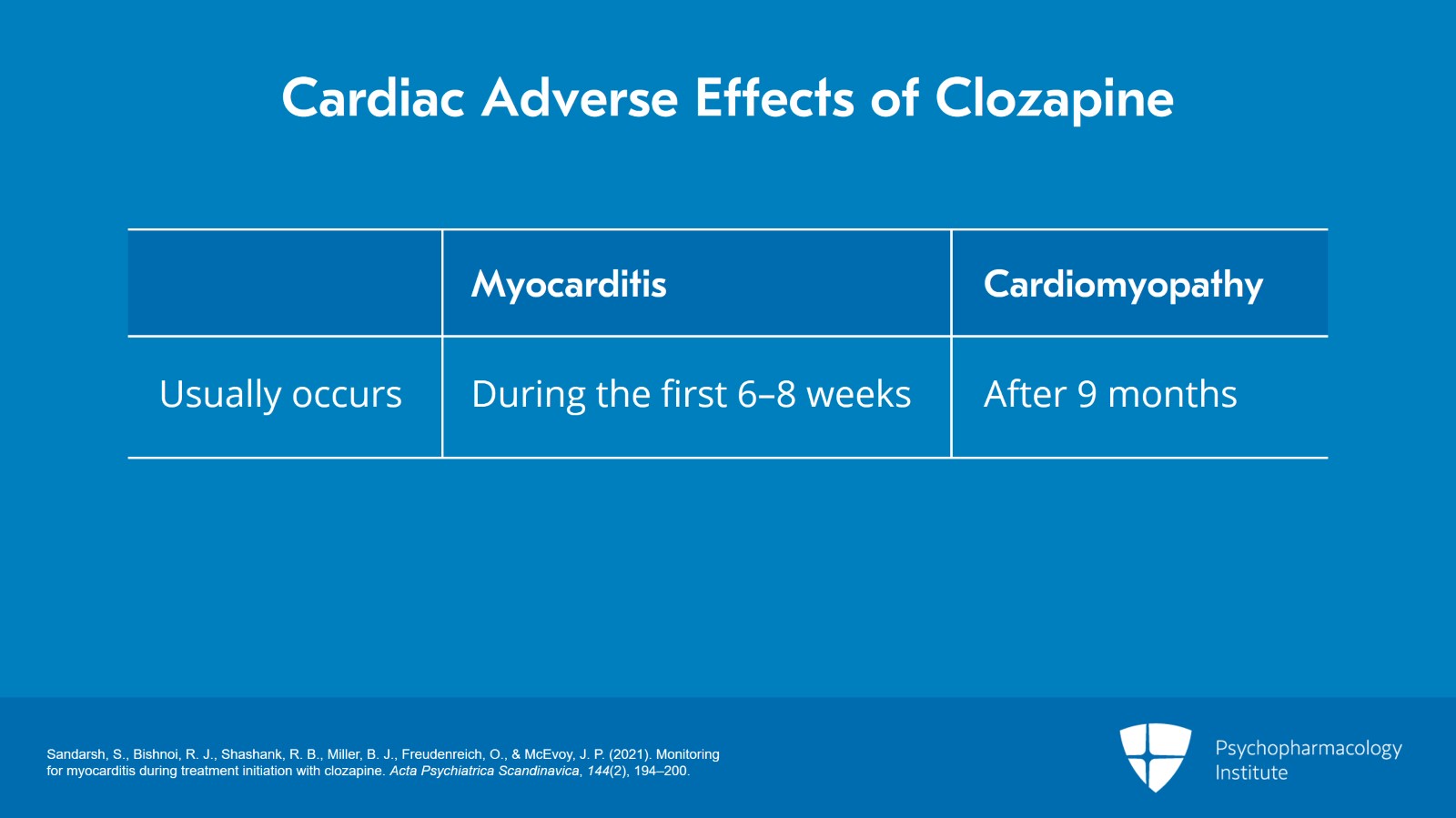 Managing Cardiac and Metabolic Adverse Effects of Clozapine Slide 2 of 27