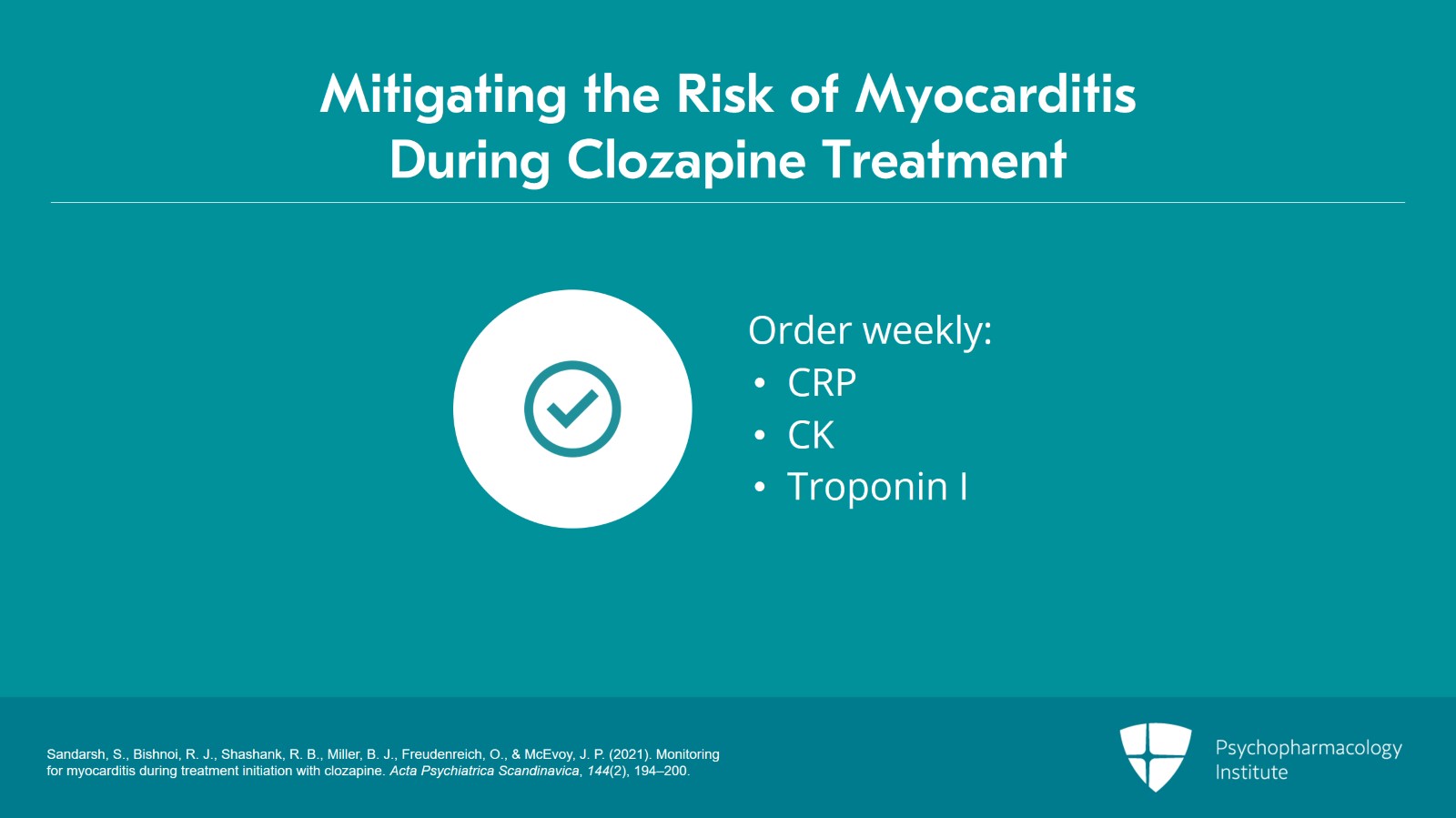 Managing Cardiac and Metabolic Adverse Effects of Clozapine Slide 7 of 27