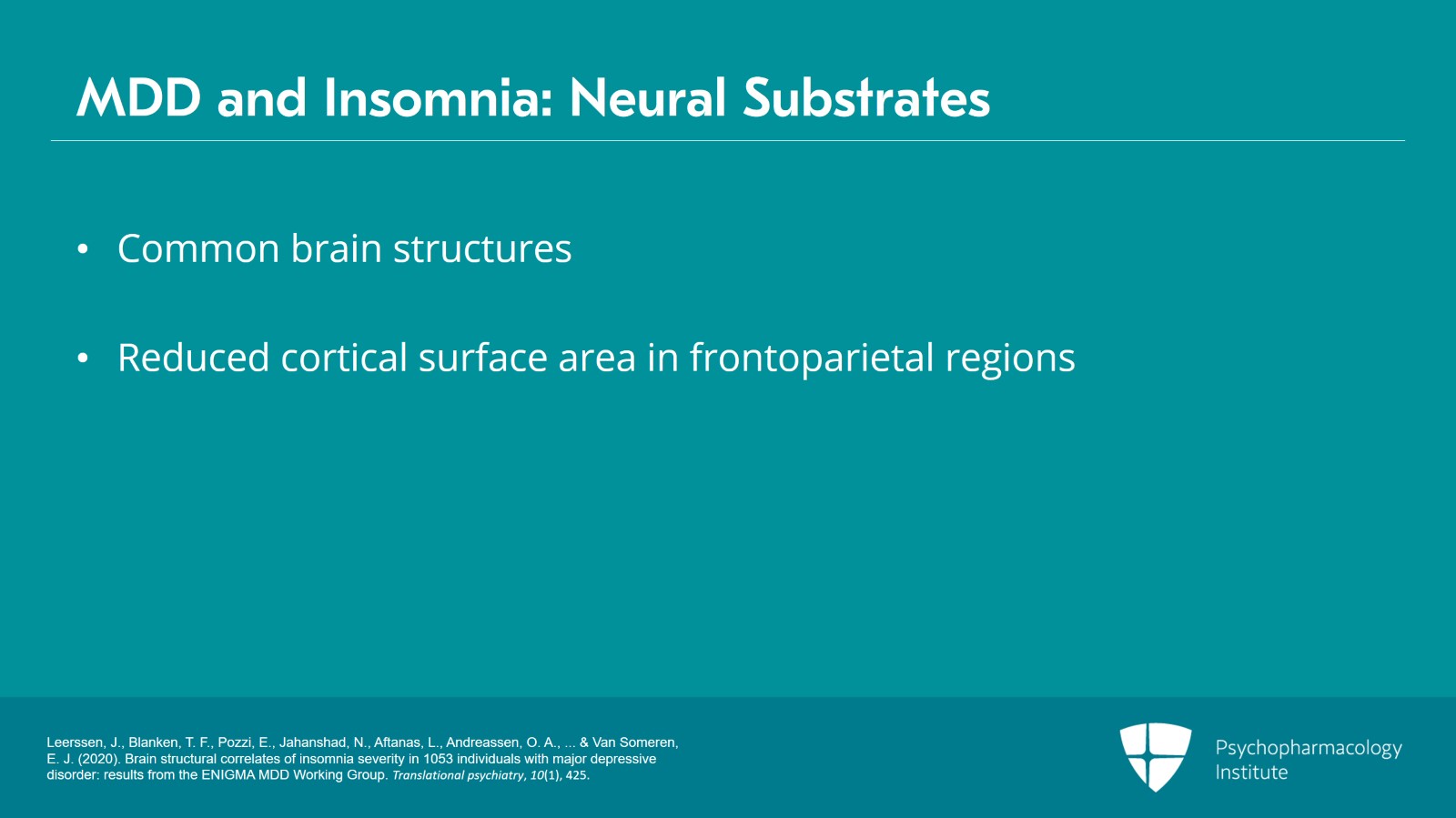 Understanding the Relationship Between Insomnia Disorder and MDD Slide 15 of 27