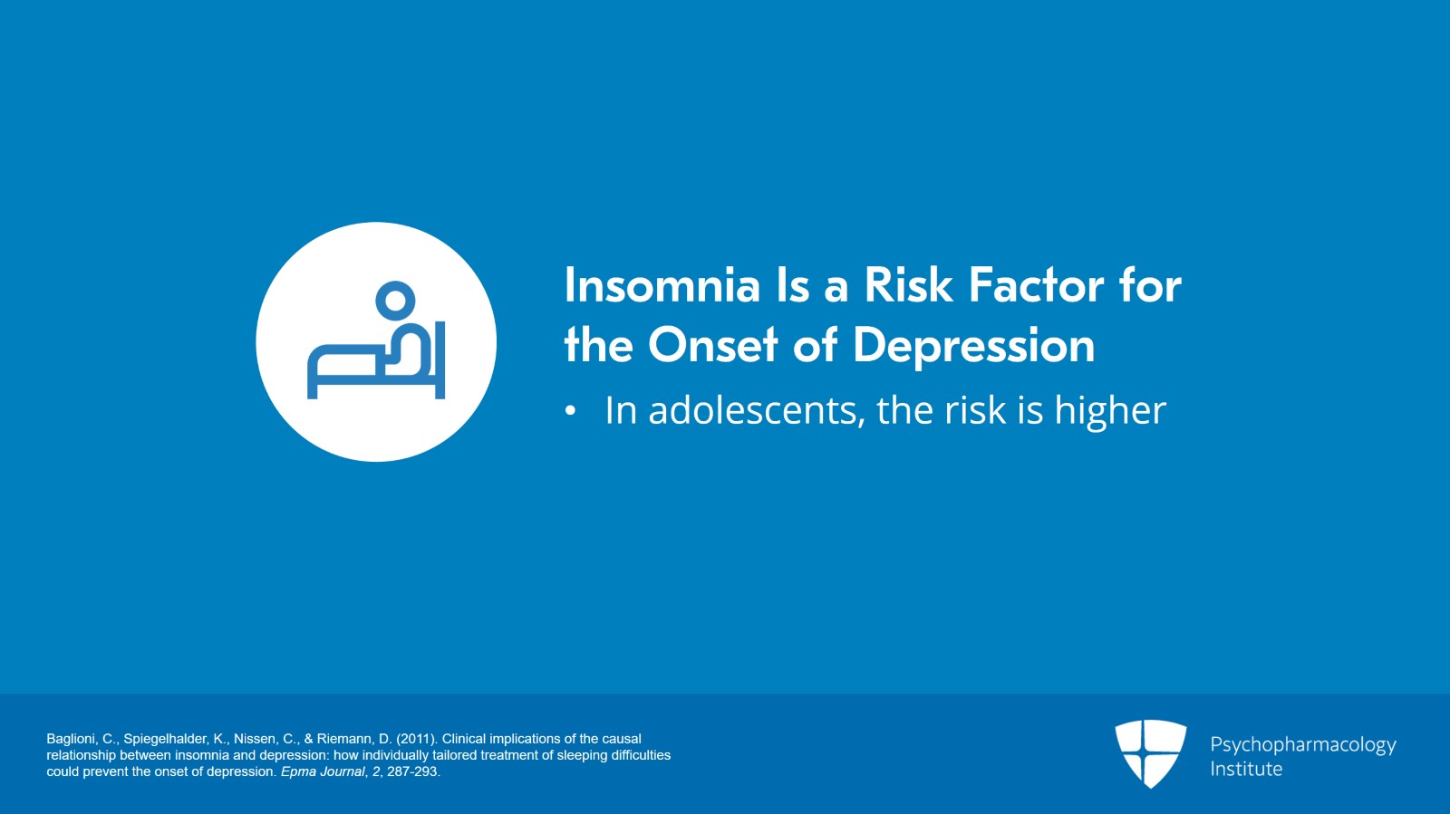 Understanding the Relationship Between Insomnia Disorder and MDD Slide 19 of 27