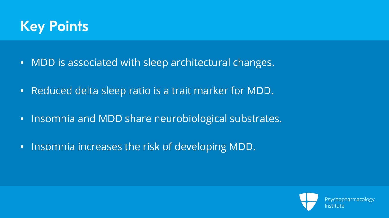 Understanding the Relationship Between Insomnia Disorder and MDD Slide 25 of 27