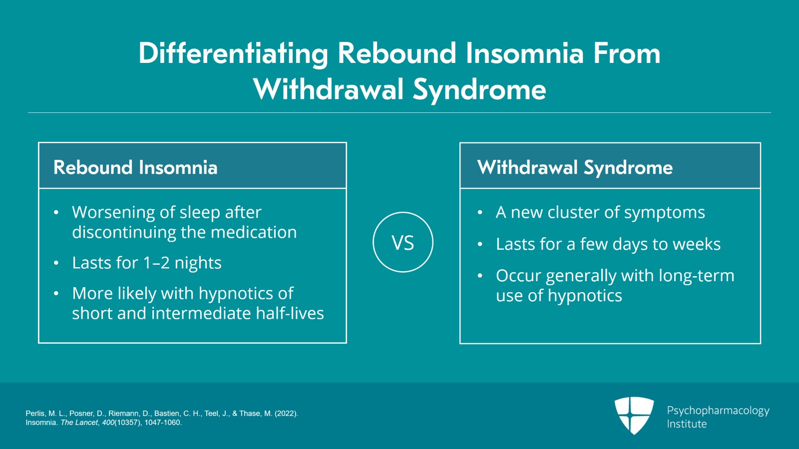 Pharmacologic Interventions for Insomnia: Benzodiazepines and Non-Benzodiazepine Hypnotics Slide 8 of 22