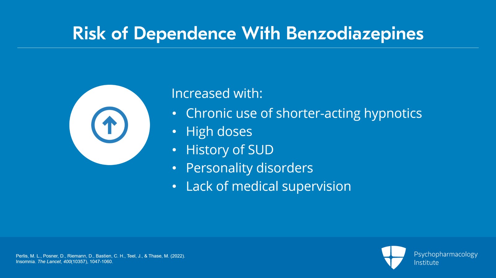 Pharmacologic Interventions for Insomnia: Benzodiazepines and Non-Benzodiazepine Hypnotics Slide 9 of 22