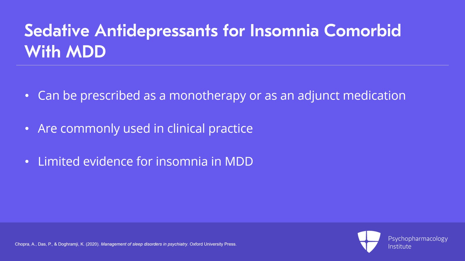 Treatment Strategies for Managing Insomnia in MDD Slide 6 of 25