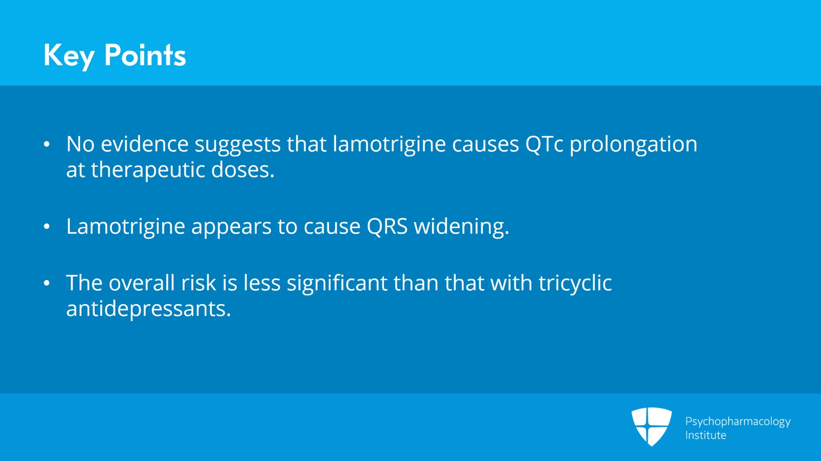 Lamotrigine Effect on QTc Prolongation and QRS Widening Slide 10 of 12