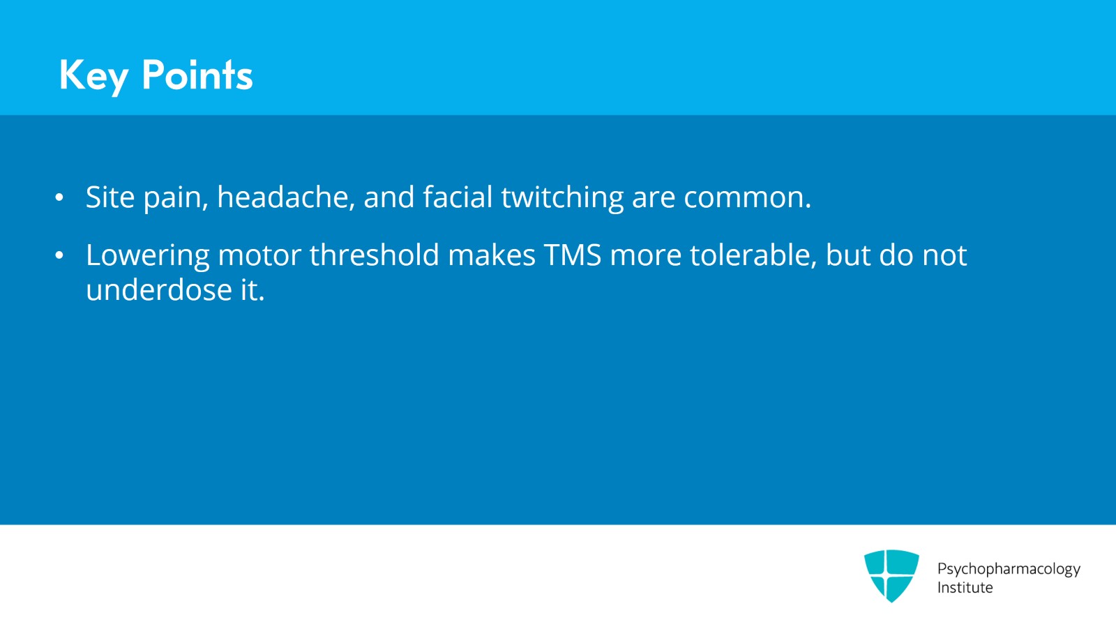 Assessing the Potential Side Effects of TMS Slide 13 of 14