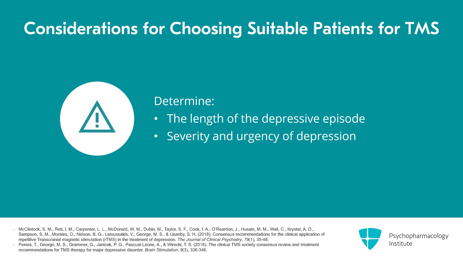 Optimizing Patient Selection for TMS Treatment Slide 14 of 24