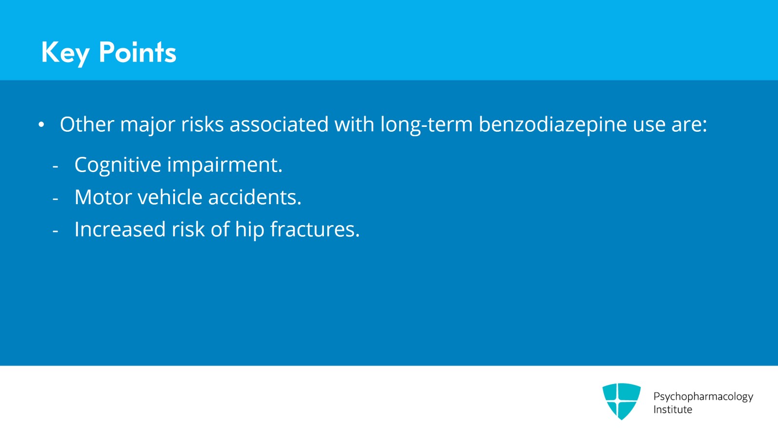Understanding the Major Risks of Benzodiazepine Use Slide 12 of 13