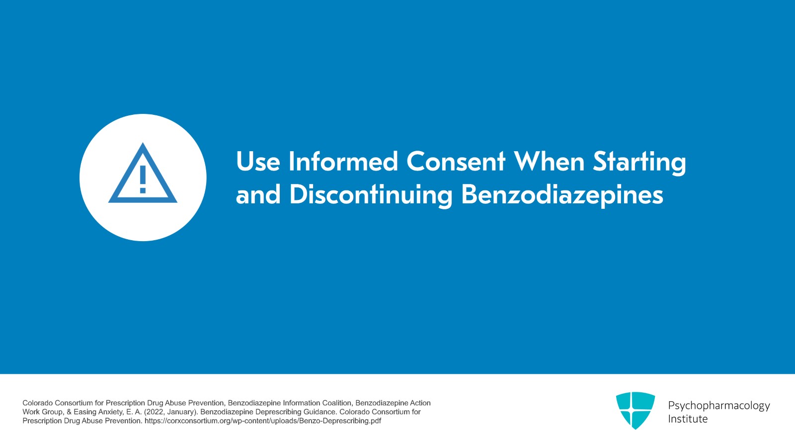 Benzodiazepine Deprescription: Indications, Benefits, and Risks Slide 15 of 19