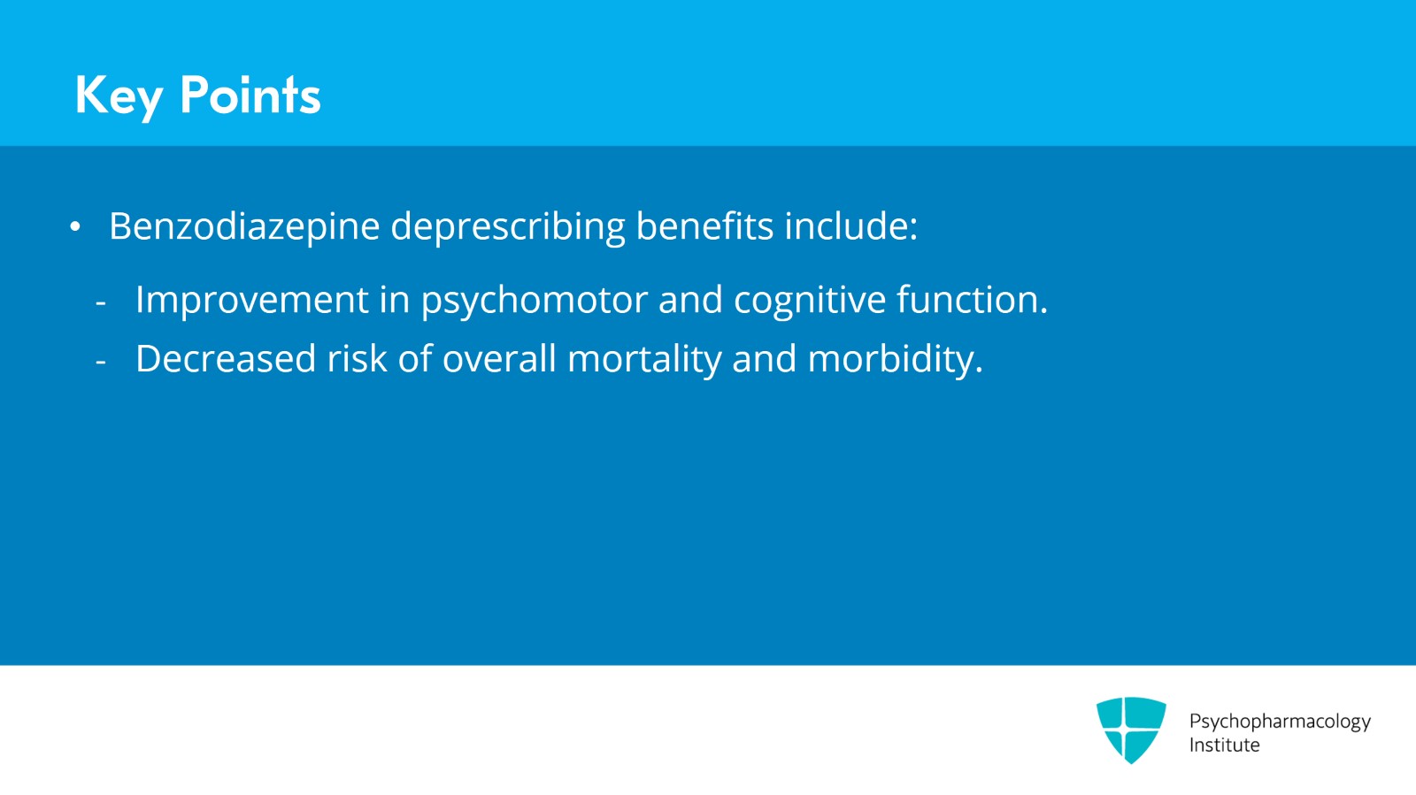 Benzodiazepine Deprescription: Indications, Benefits, and Risks Slide 17 of 19