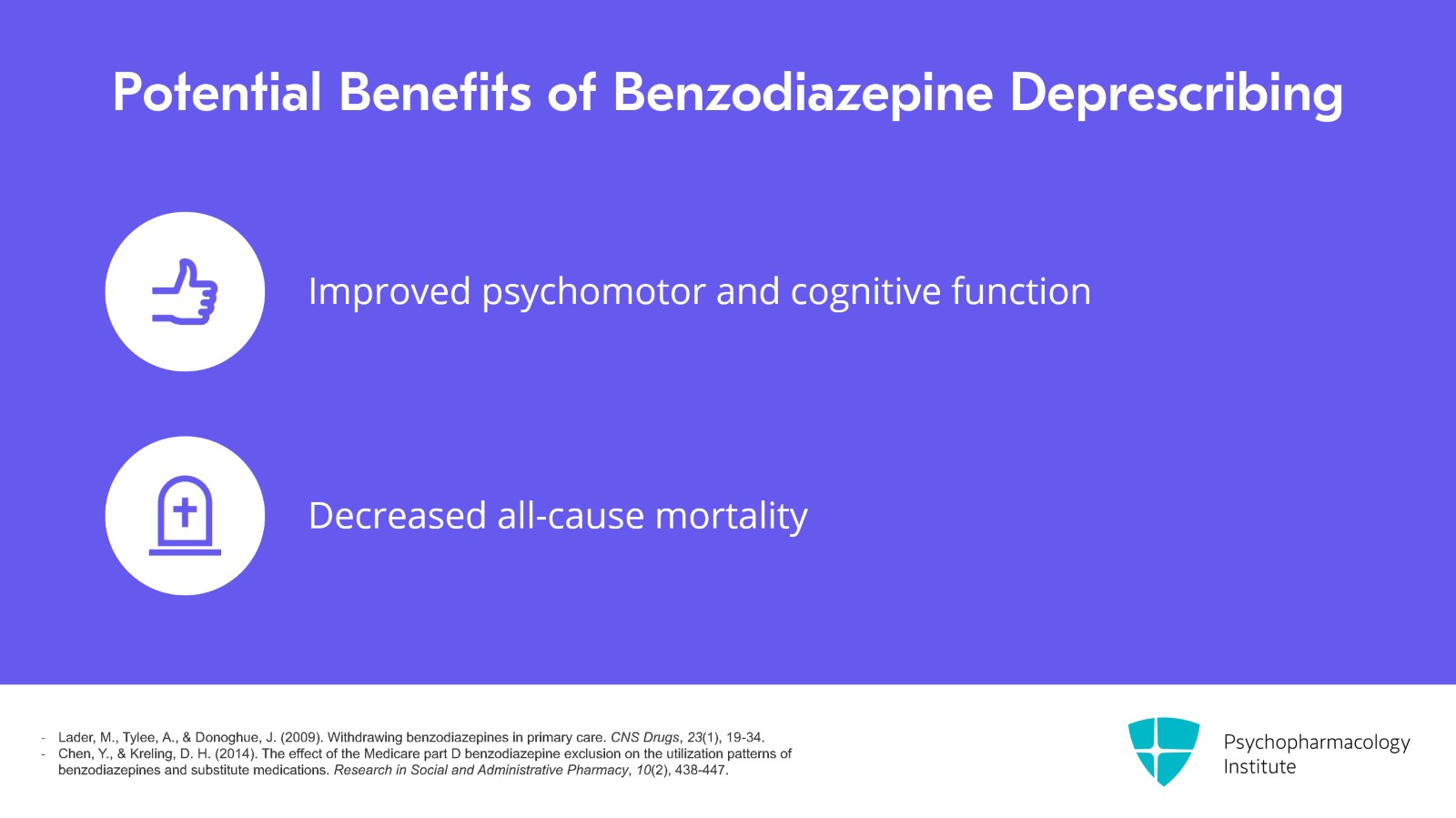 Benzodiazepine Deprescription: Indications, Benefits, and Risks Slide 5 of 19