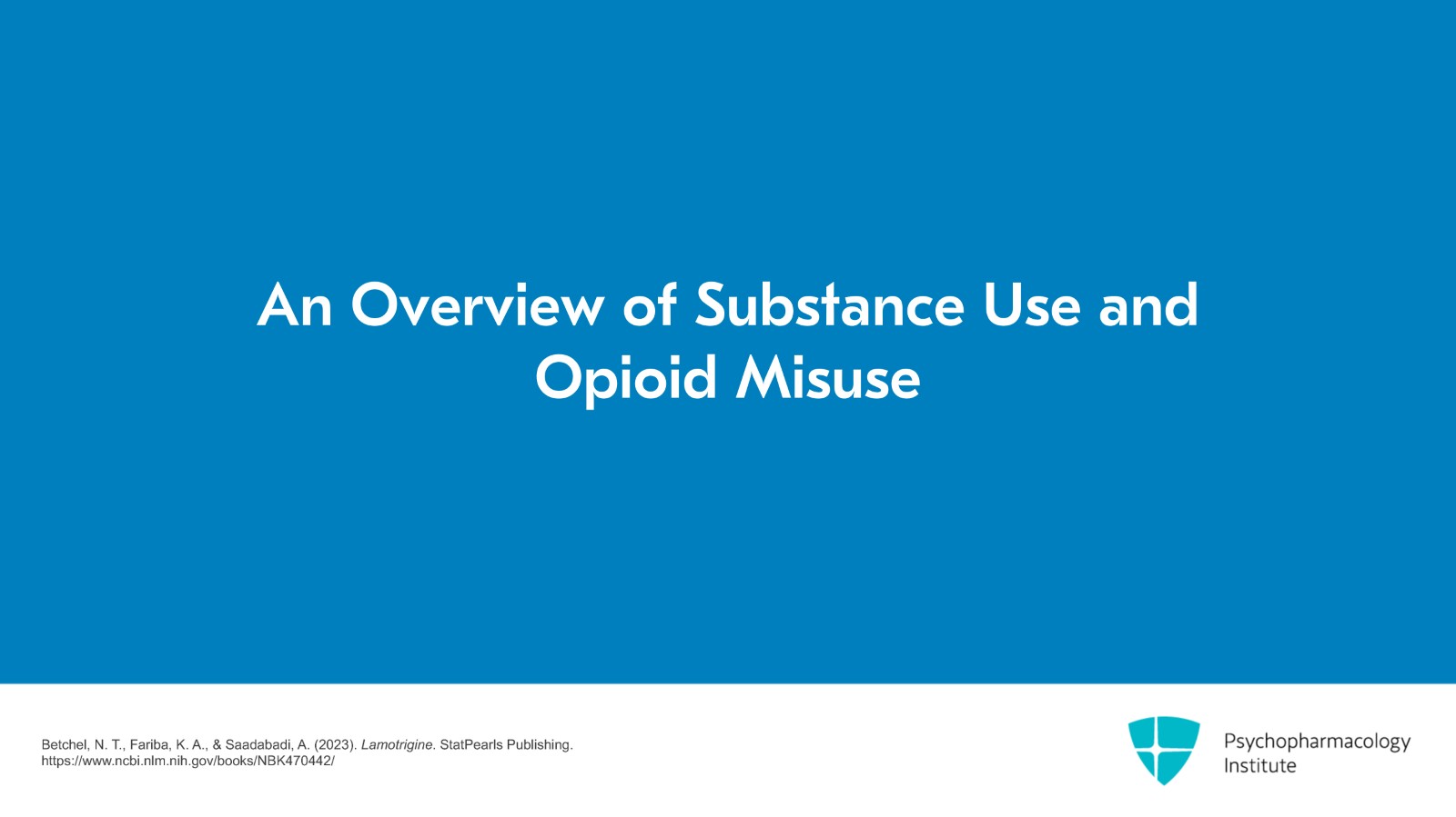 An Overview of Substance Use and Opioid Misuse Slide 2 of 18