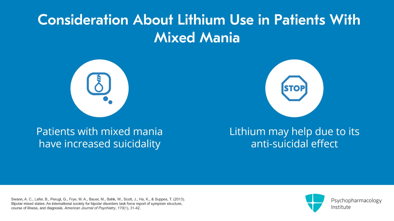 Choosing Between Valproate or Lithium Augmentation for Bipolar Mania With Mixed Features Slide 14 of 20
