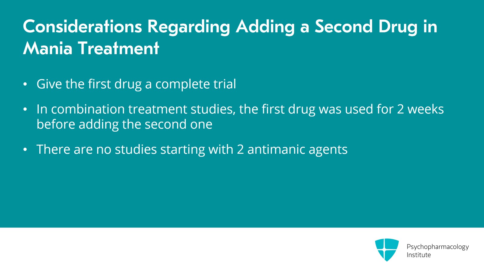 Choosing Between Valproate or Lithium Augmentation for Bipolar Mania With Mixed Features Slide 4 of 20