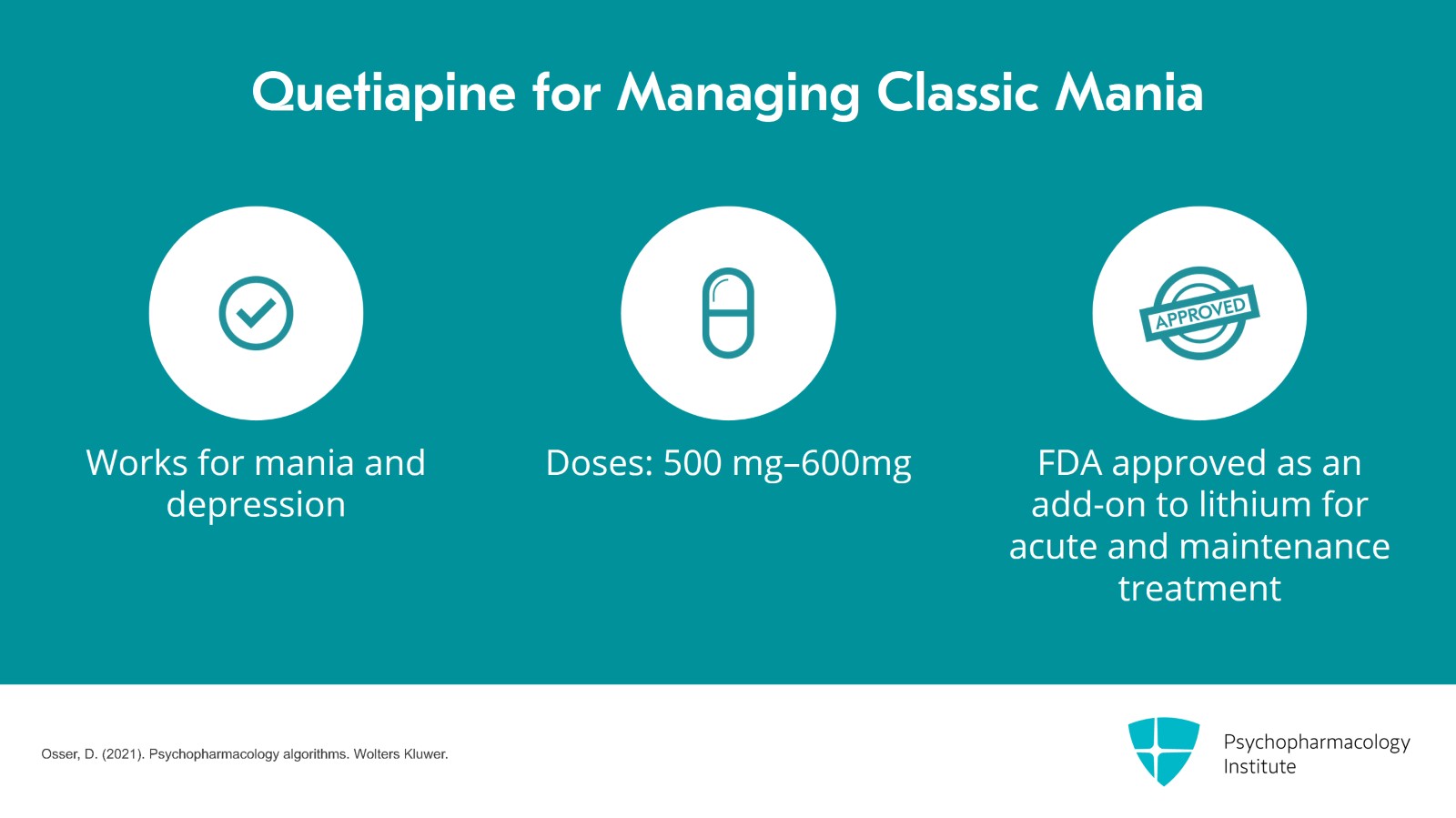 Augmenting With SGAs After Unsatisfactory Response to Lithium in Bipolar Mania Slide 4 of 12