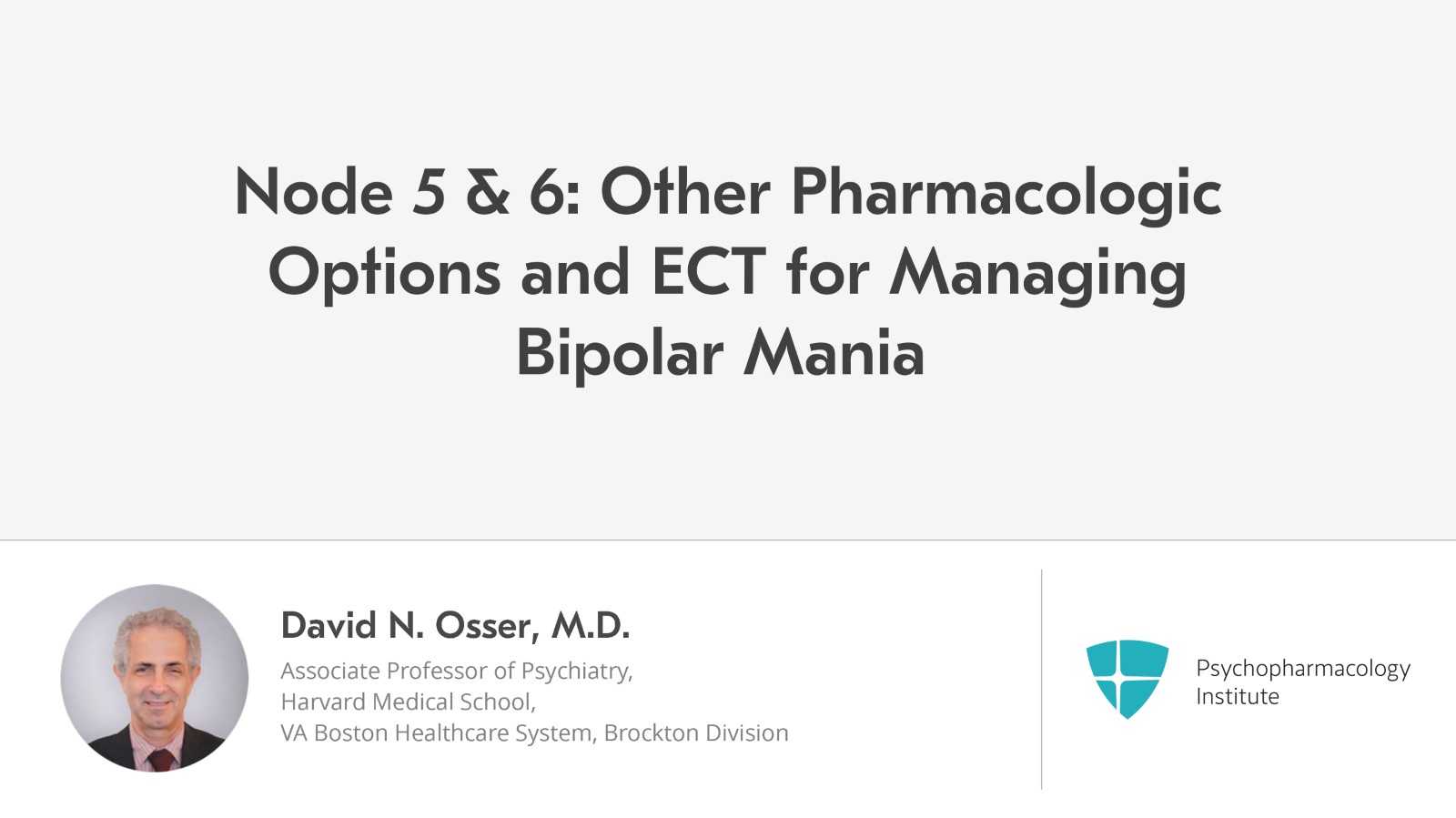 Other Pharmacologic Options and ECT for Managing Bipolar Mania Slide 1 of 24