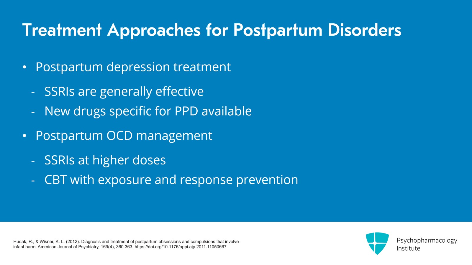 Distinguishing Postpartum OCD from Postpartum Psychosis Slide 18 of 22