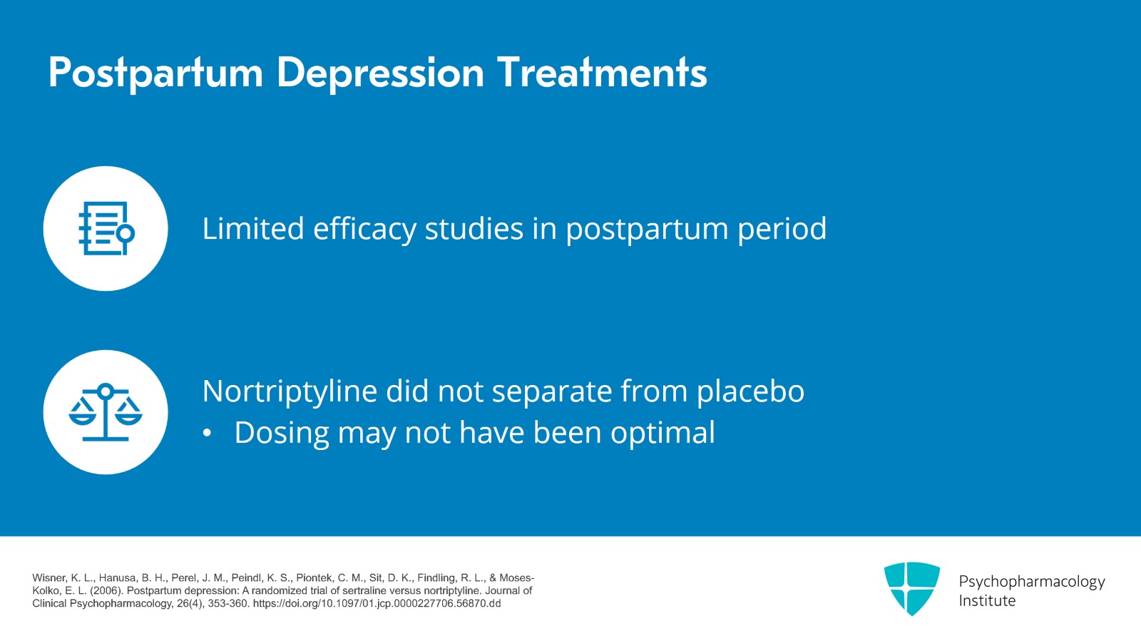 Postpartum Depression: Pharmacologic Considerations for Breastfeeding Mothers Slide 6 of 21