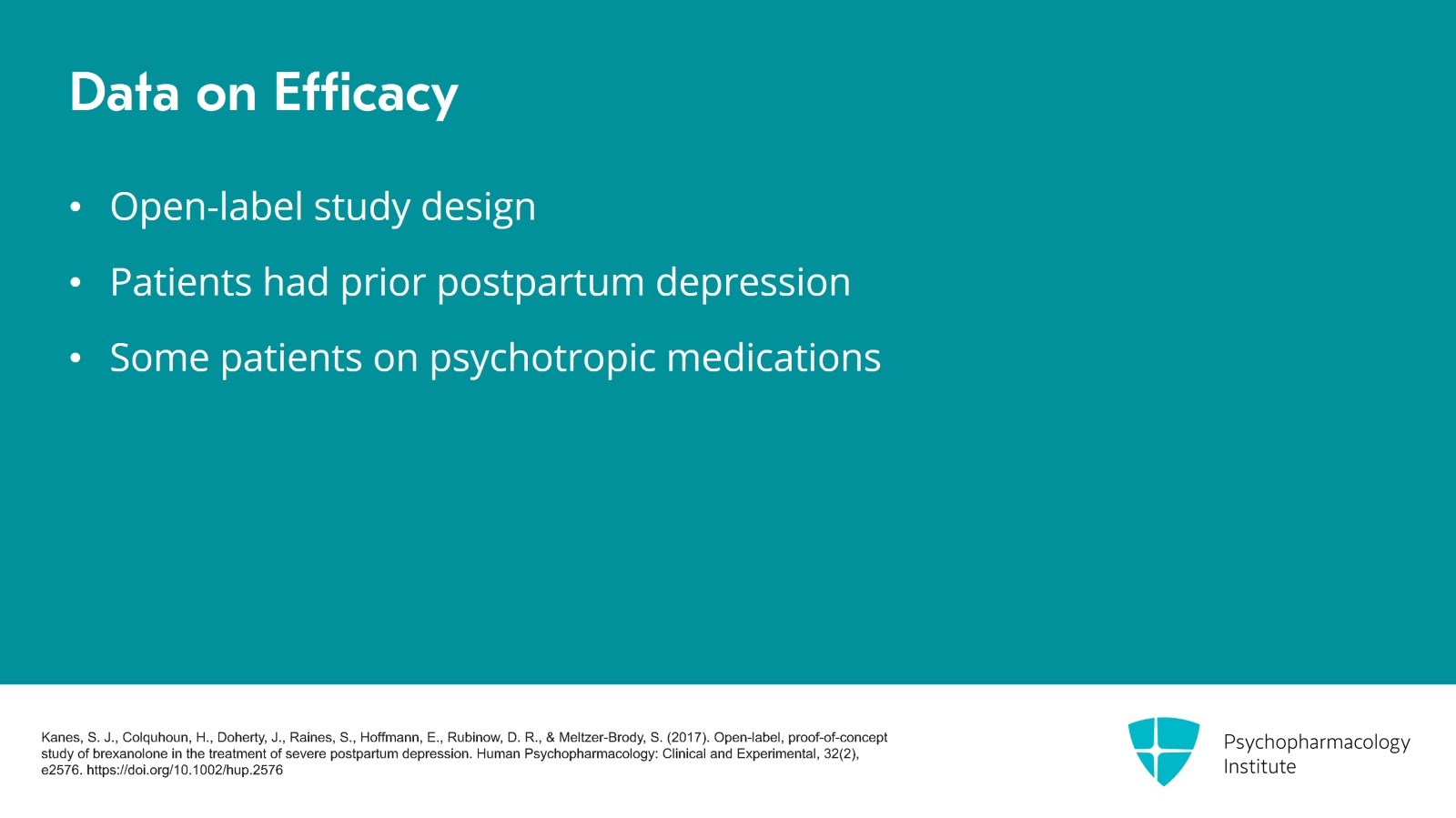 The Role of Brexanolone and Zuranolone in Postpartum Depression Slide 12 of 25