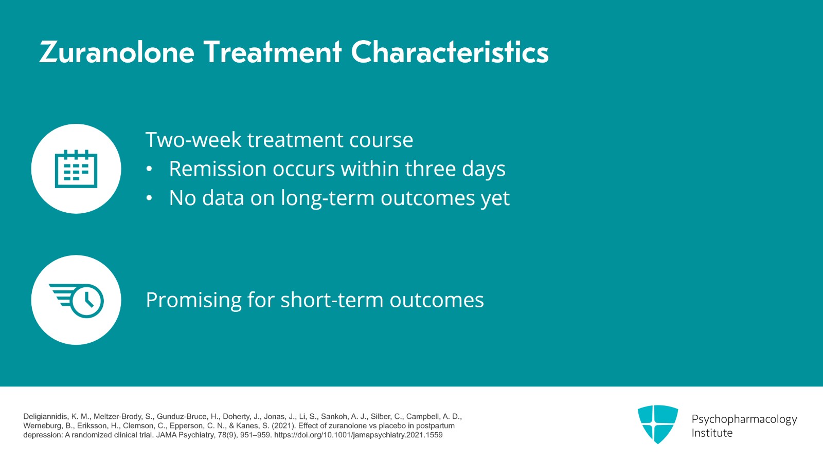 The Role of Brexanolone and Zuranolone in Postpartum Depression Slide 22 of 25