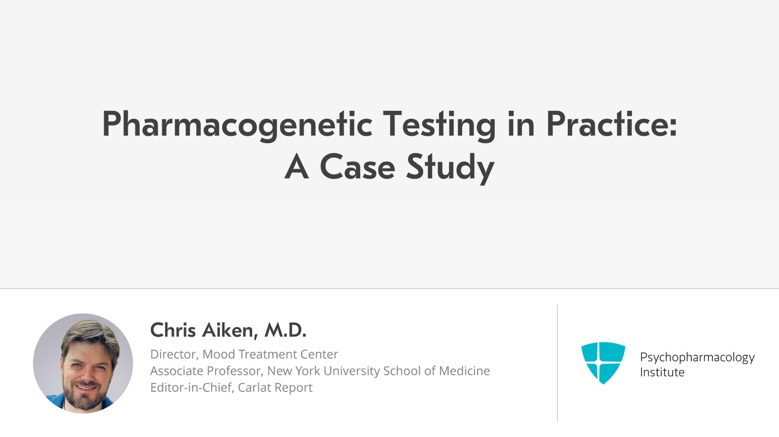 Case: Managing Citalopram Dosing in CYP2C19 Poor Metabolizers Slide 1 of 10