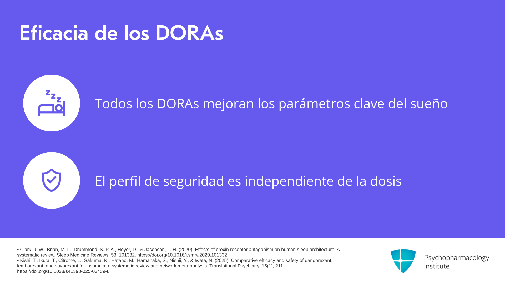 Antagonistas duales de los receptores de orexina: eficacia, dosificación y seguridad Diapositiva 7 de 10